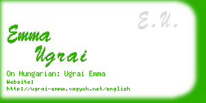 emma ugrai business card